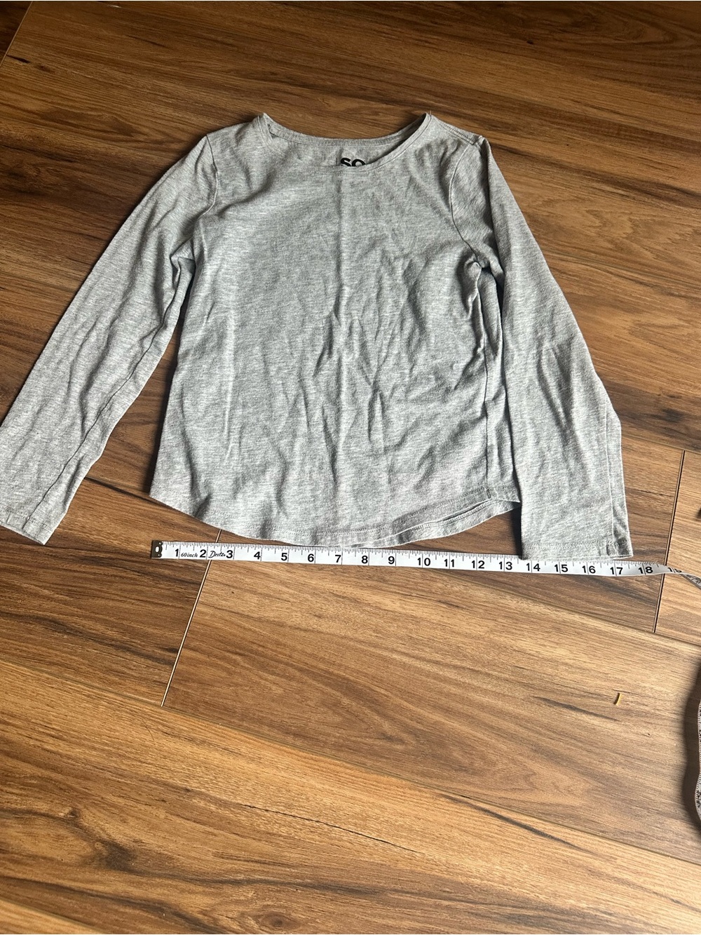 SO Gray Long Sleeve Crewneck Tee